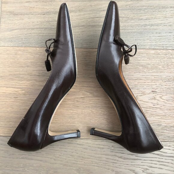 Ingledew's Italian Collection Leather Shoes Tassle Detail Chocolate Brown Sz 8.5 - Picture 5 of 13